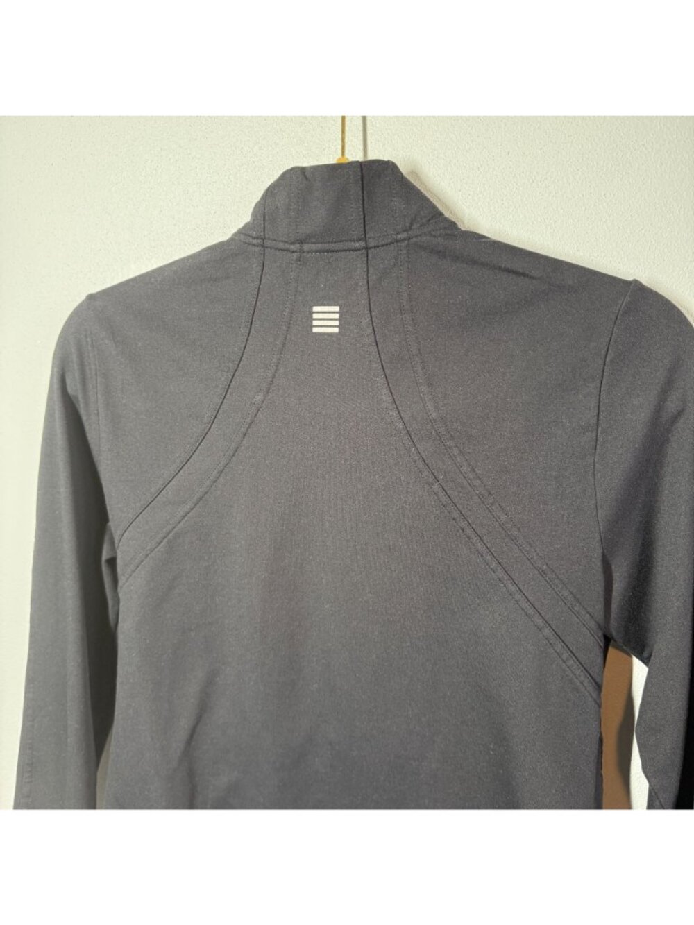 Lands' End Womens Small Black Full Zip Athletic Jacket Lightweight Soft Shell - Picture 11 of 14